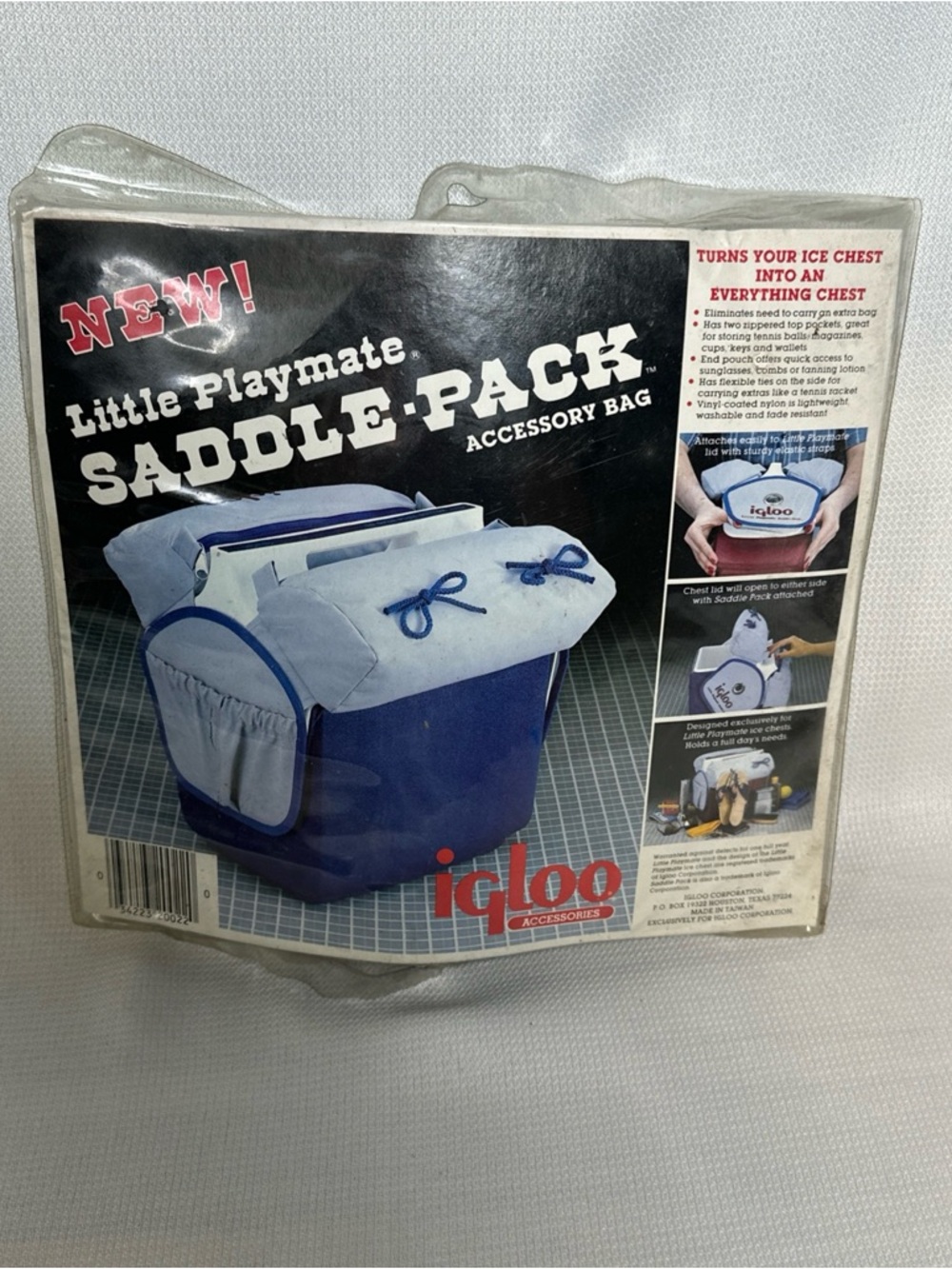 Igloo Blue and Light Blue Little Playmate Saddle-Pack Accessory Bag